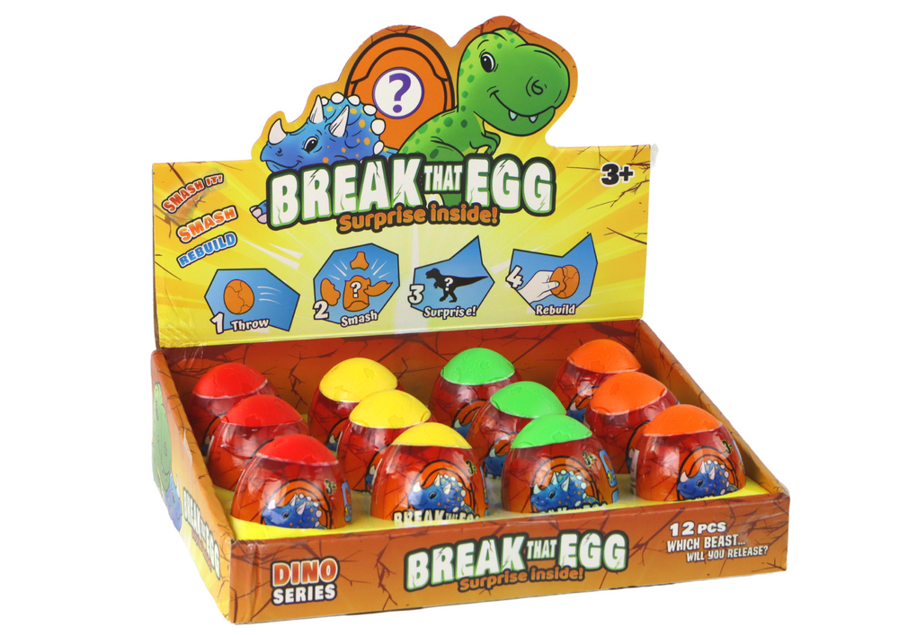 Magic Cracking Egg Dinosaur In Shell 4 Colors 6 cm