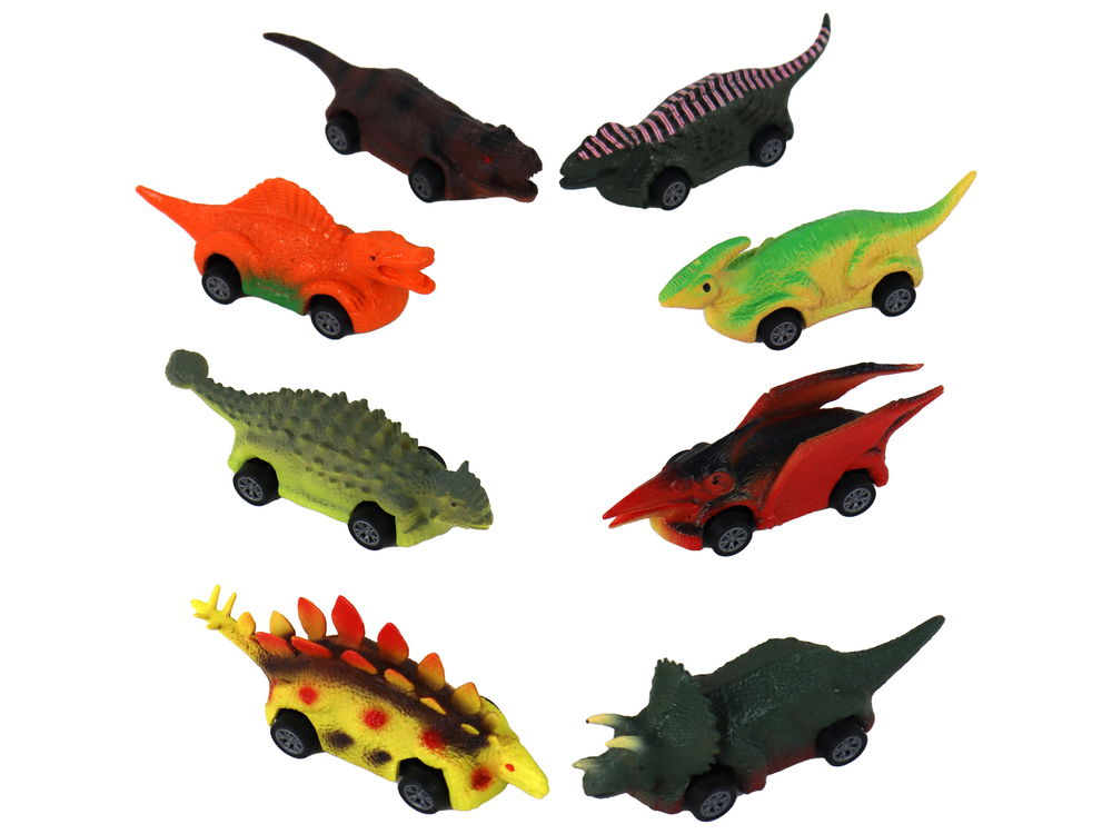 Set of springs, Dinosaurs, Colorful cars, 8 pieces