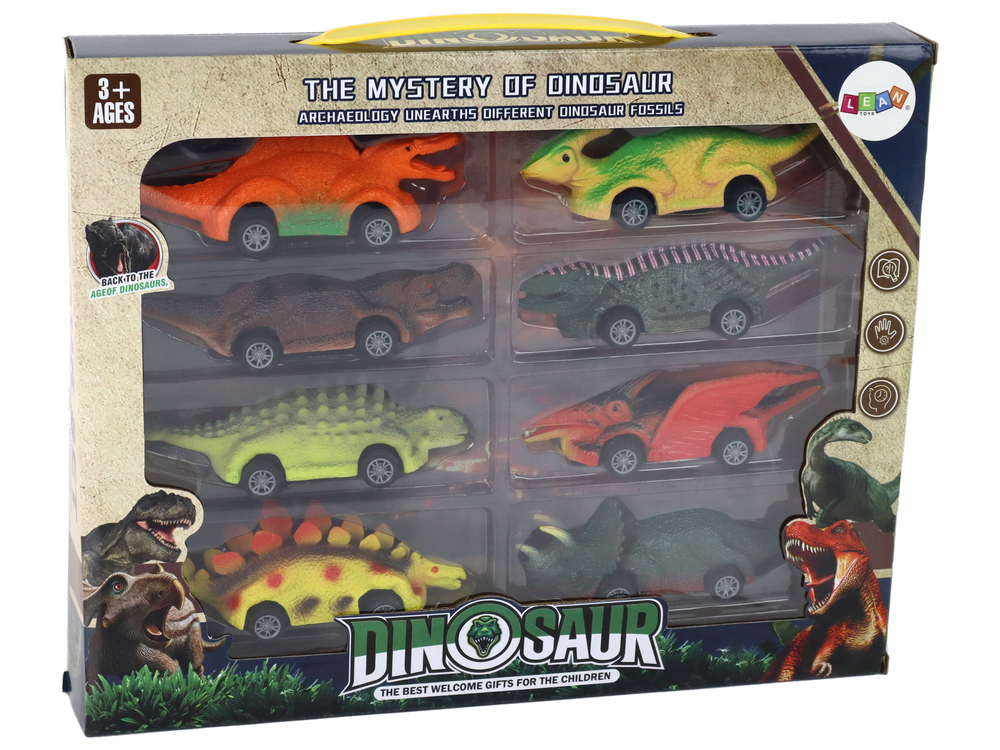 Set of springs, Dinosaurs, Colorful cars, 8 pieces