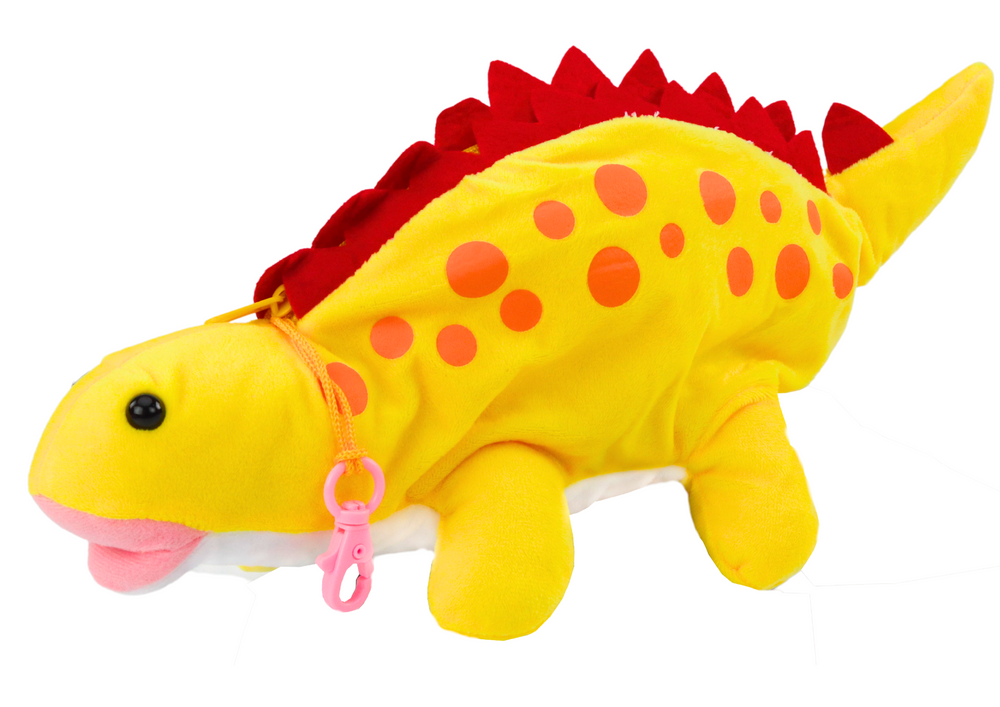 Plush Dinosaur Pencil Case Storage Box Pendant Yellow