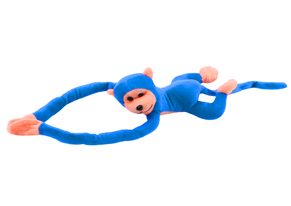 Plush Monkey Mascot with Sound, Blue, 60 cm