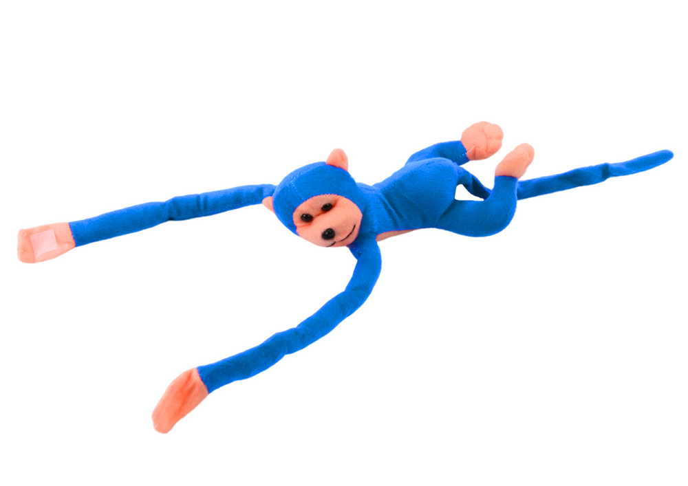 Plush Monkey Mascot with Sound, Blue, 60 cm