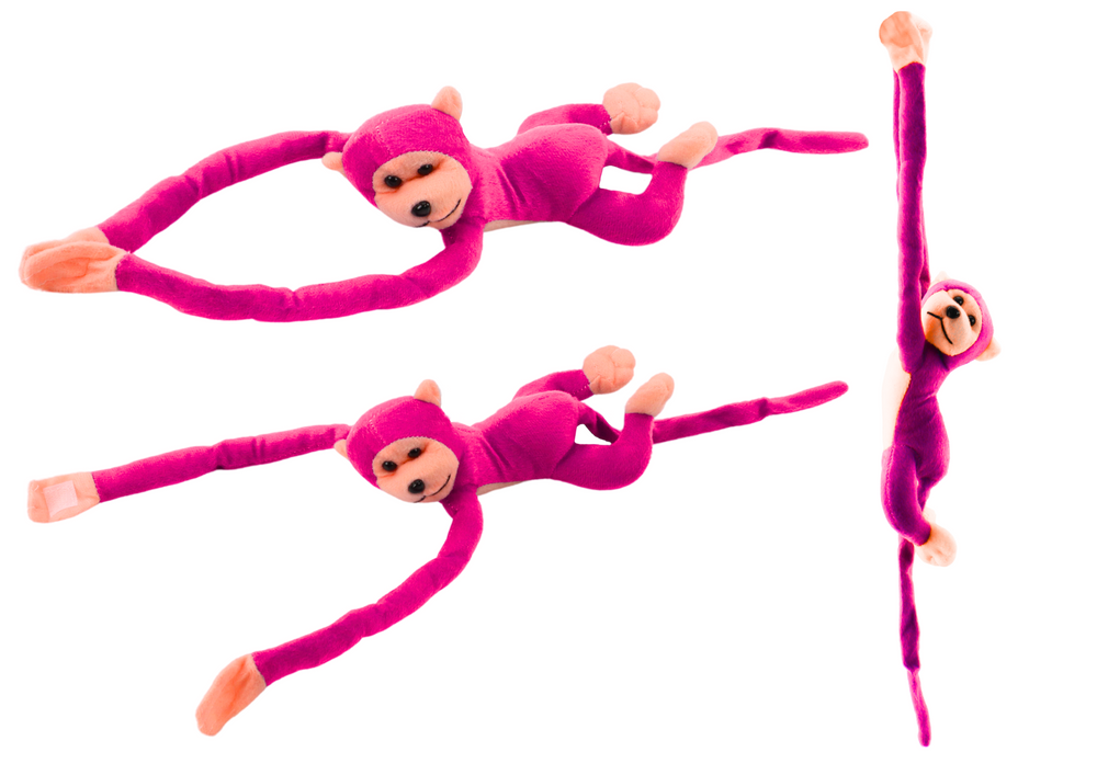 Plush Monkey Mascot with Sound, Dark Pink 60 cm