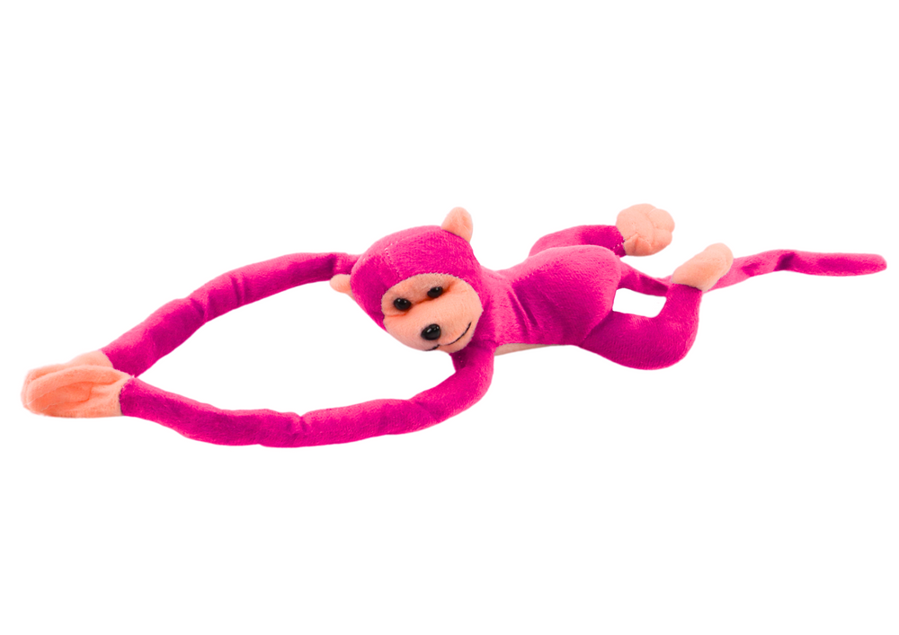 Plush Monkey Mascot with Sound, Dark Pink 60 cm