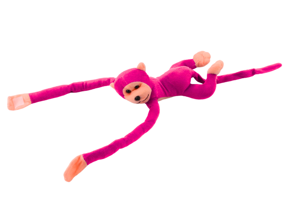 Plush Monkey Mascot with Sound, Dark Pink 60 cm