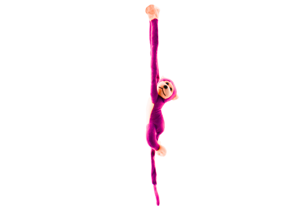 Plush Monkey Mascot with Sound, Dark Pink 60 cm