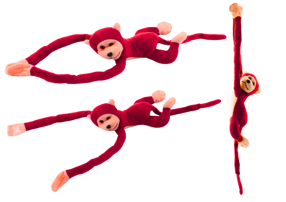 Plush Monkey Mascot with Sound, Red 60 cm