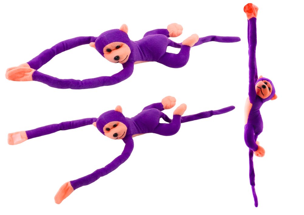 Plush Monkey Mascot with Sound, Purple, 60 cm