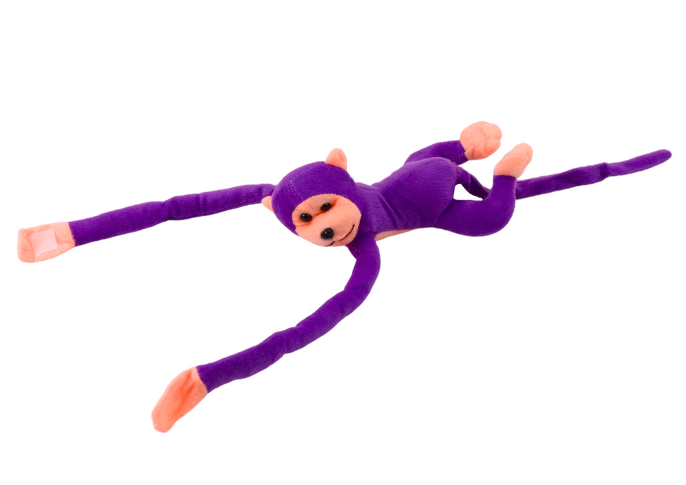 Plush Monkey Mascot with Sound, Purple, 60 cm