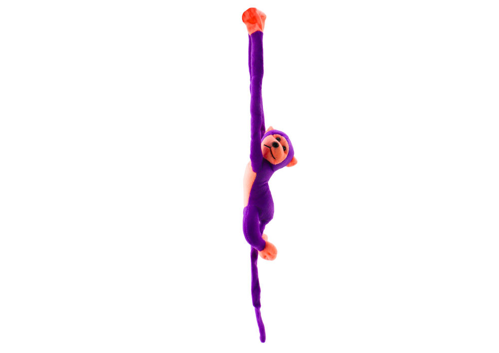 Plush Monkey Mascot with Sound, Purple, 60 cm