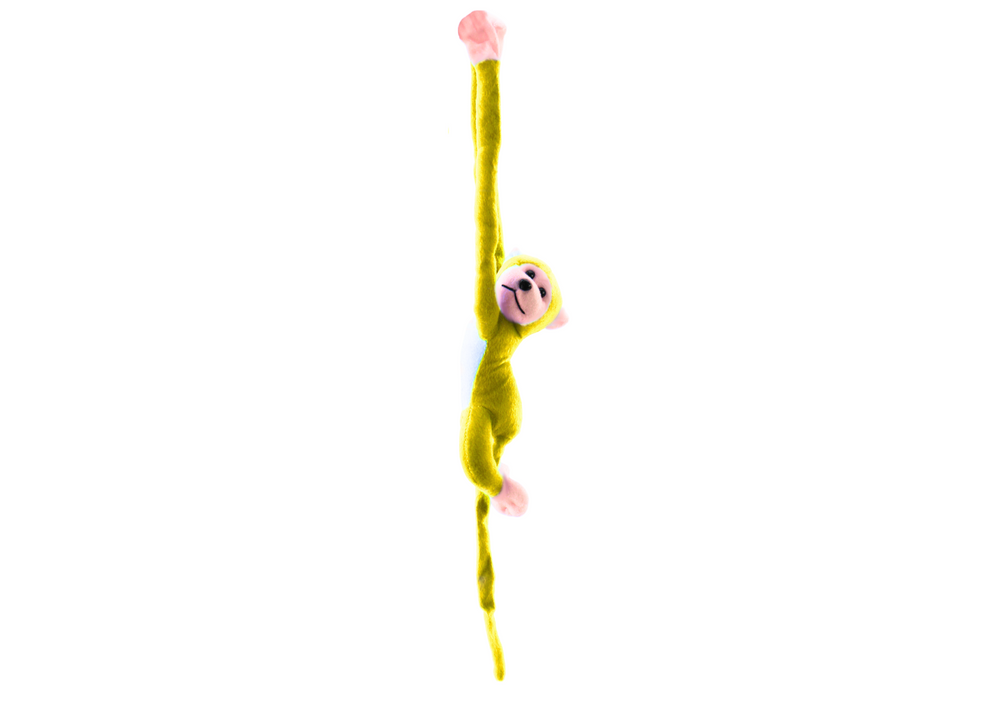 Plush Monkey Mascot with Sound, Yellow 60 cm