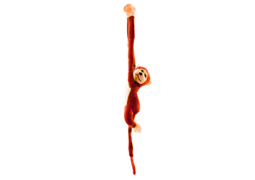 Plush Monkey Mascot with Sound, Orange, 60 cm