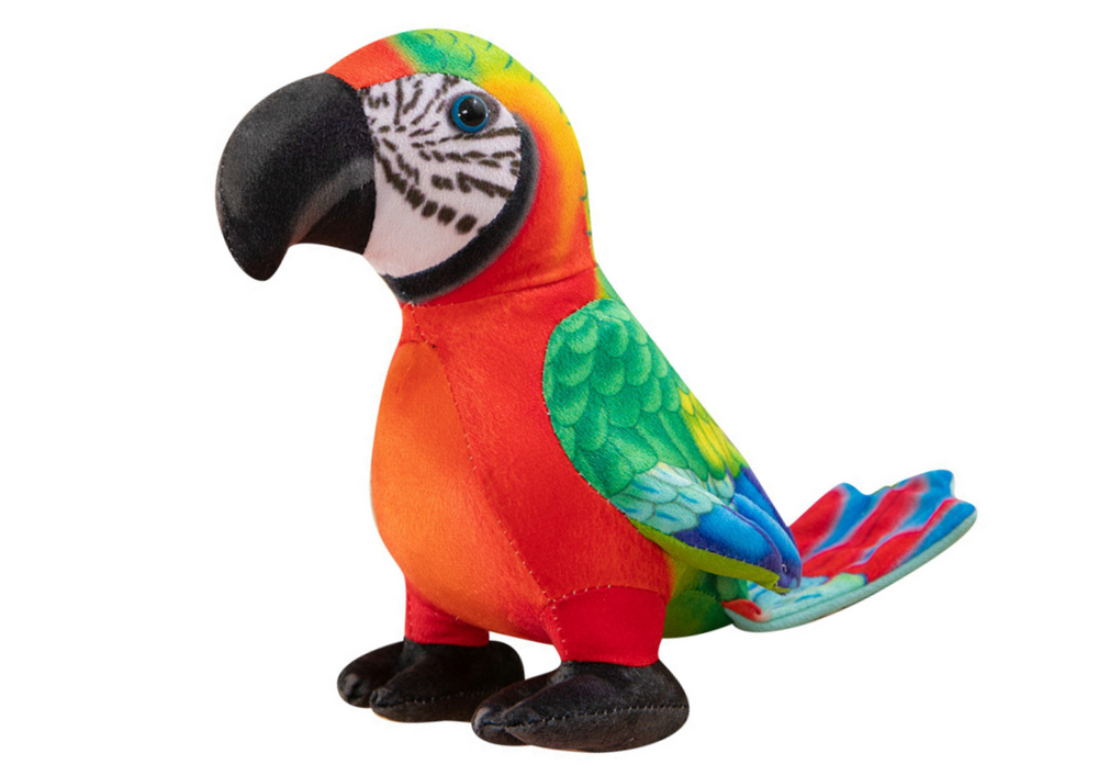 Plush Red Parrot Mascot 20 cm