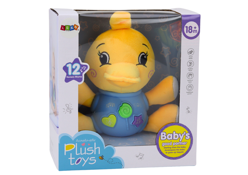 Plush Duck Interactive Plush Yellow Playing 19 cm