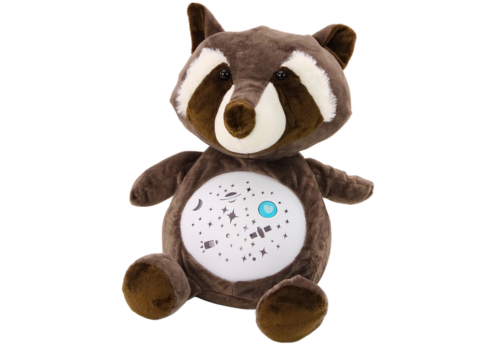 Teddy Bear Sleeping Lights Sounds Night and Day Mode Raccoon