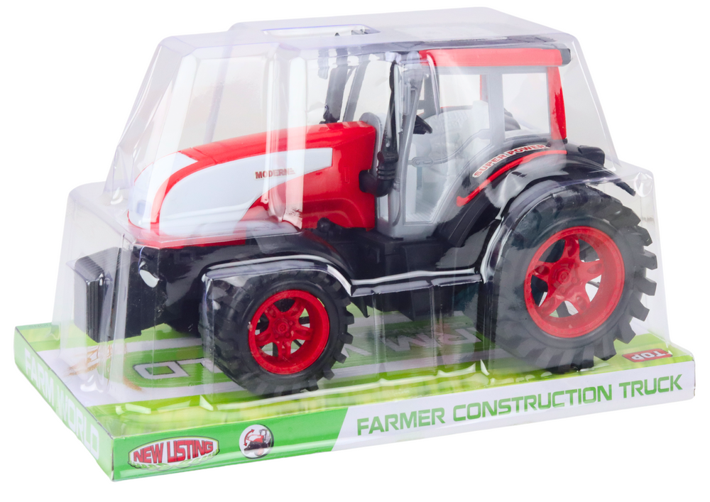 Large Farm Tractor Agricultural Drive Red