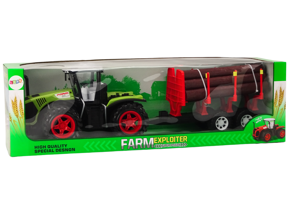 Farm Tractor With Wood Trailer 9 Bali Trees Green Drive