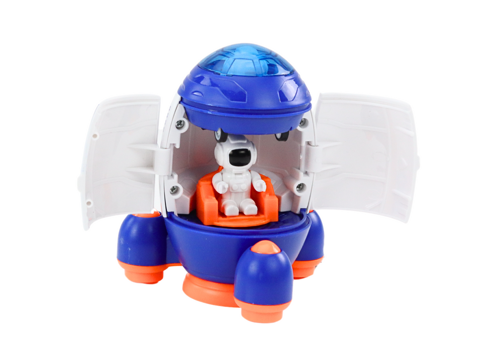 Small Opening Space Rocket with Figure and Vehicle