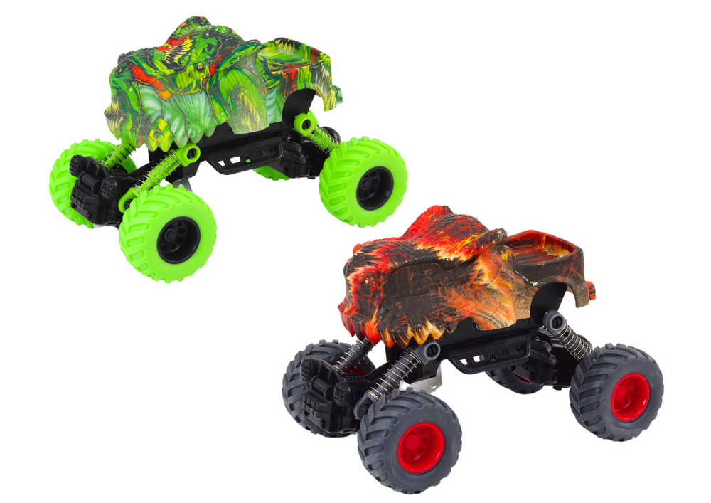 Dinosaur Car, Friction Drive, Red or Green, Off-Road