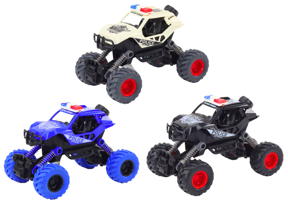 Police Car Friction Drive 3 Off-Road Colors