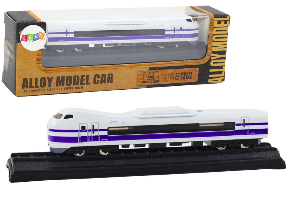 Collector's Model Train Wagon 1:48 Metal White and Purple