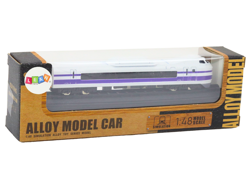 Collector's Model Train Wagon 1:48 Metal White and Purple