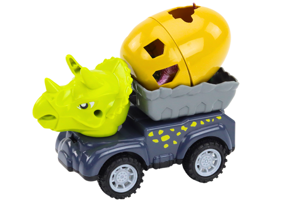 Car Dinosaur With Egg Car With Trailer Figures Set 4 pcs.