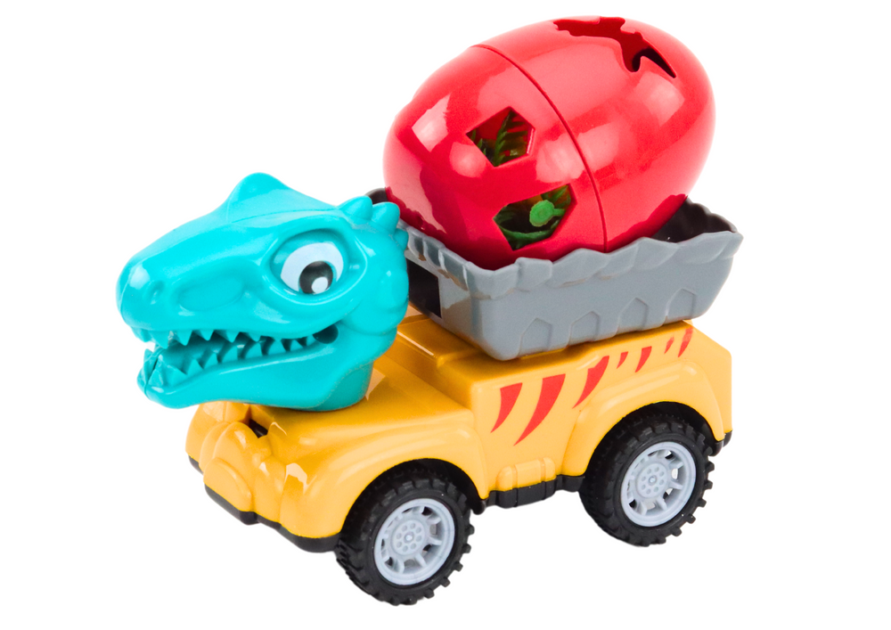 Car Dinosaur With Egg Car With Trailer Figures Set 4 pcs.