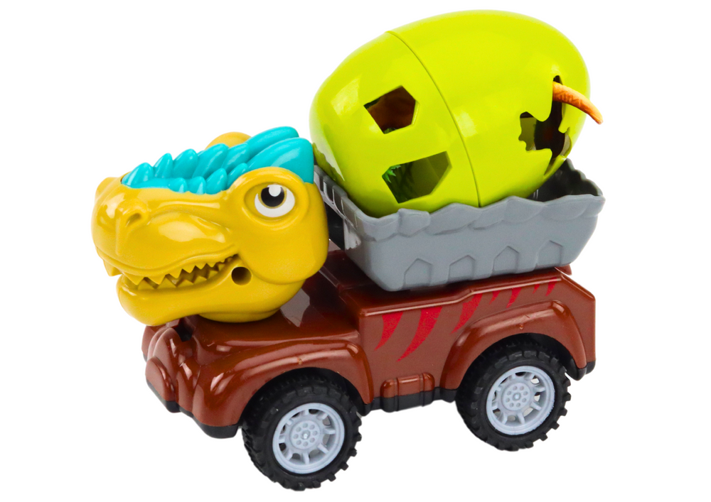 Car Dinosaur With Egg Car With Trailer Figures Set 4 pcs.