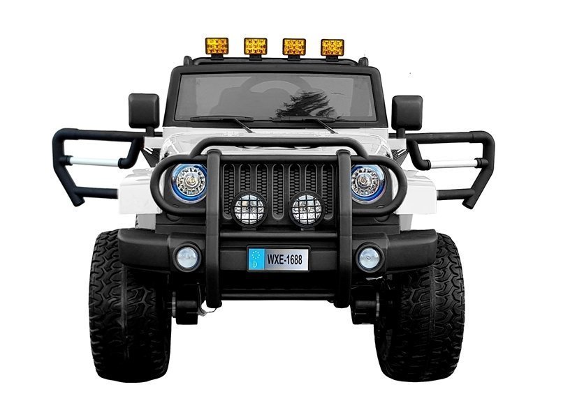 Divvietīgs bērnu elektromobilis Jeep WXE-1688 4x4 White