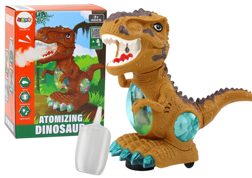 Dinosaur Dancing Obstacle Sensor Lights Sounds Yellow