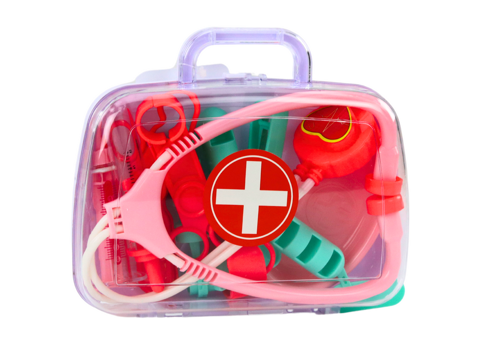 Baby First Aid Kit Medical Tools In Pink Suitcase