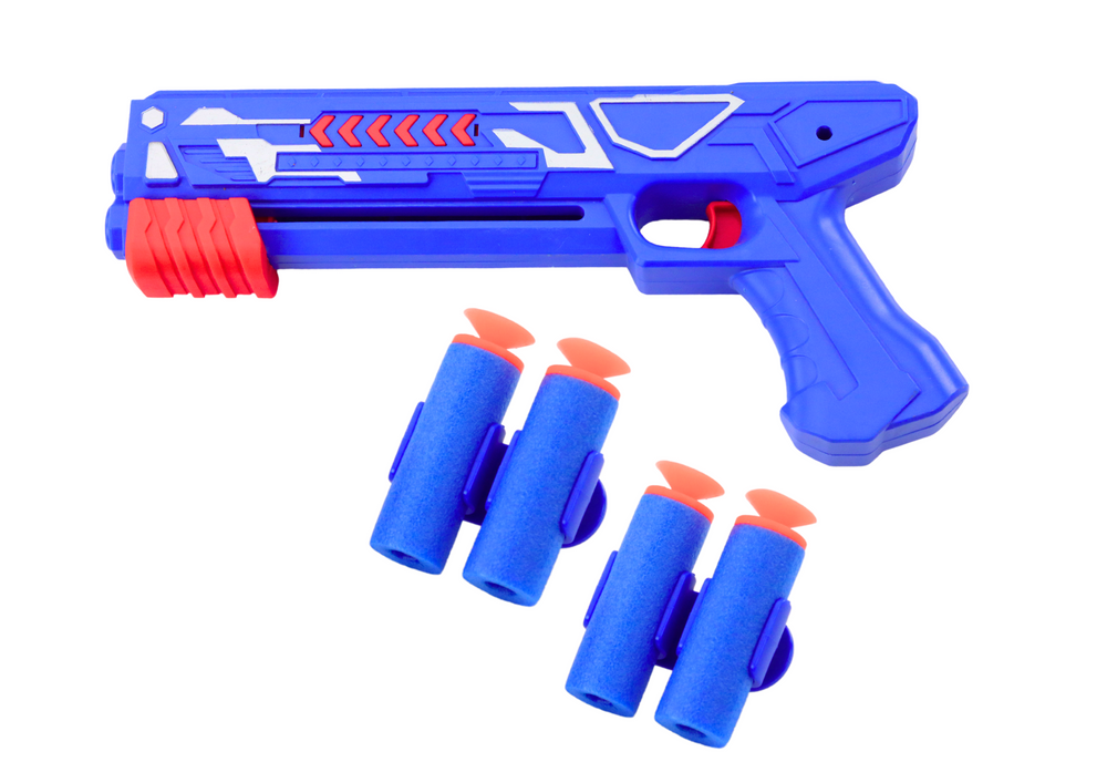 2in1 Dart Gun Airplane Launcher Blue