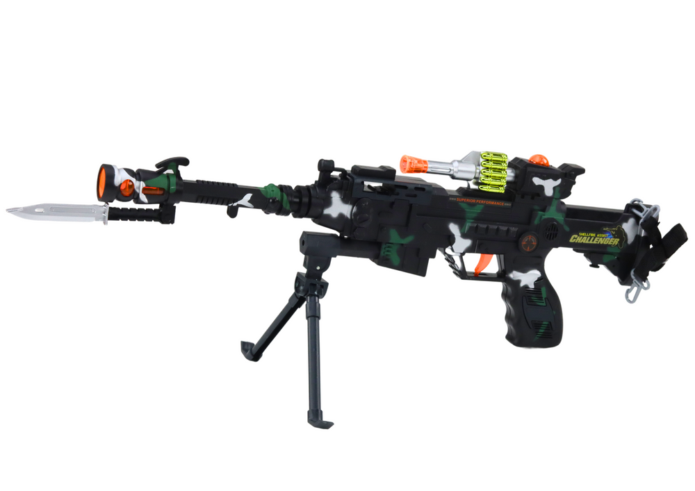 Battery Operated Machine Gun Lights Sounds Realistic Toy