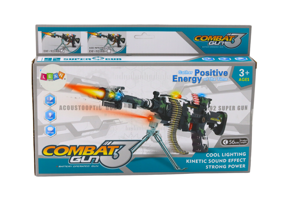 Battery Operated Machine Gun Lights Sounds Realistic Toy