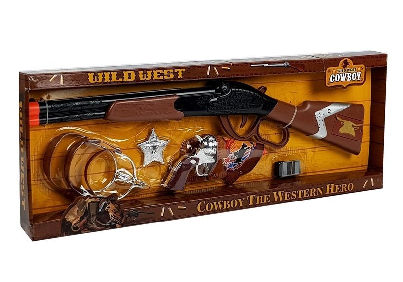 Cowboy Set Lever Action Rifle Colt Revolver Sheriff Badge