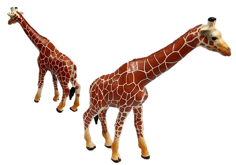 Giraffes Figurines Educational Family 3 pieces + Africa Background