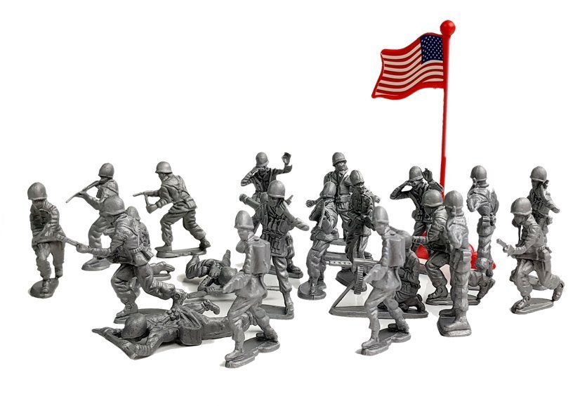 Large Military Military Set 100 pieces Soldiers Flags