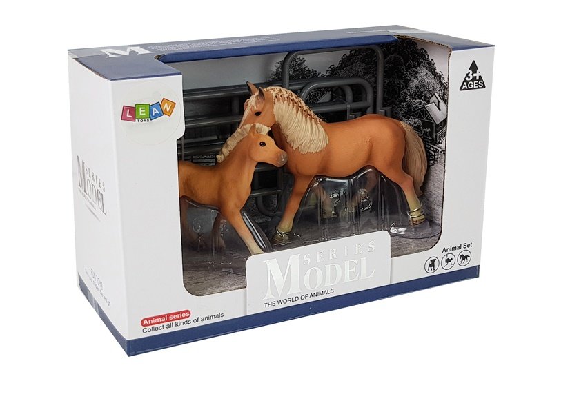 Set of Figurines Animals Horses Farm Foal Pony Farm