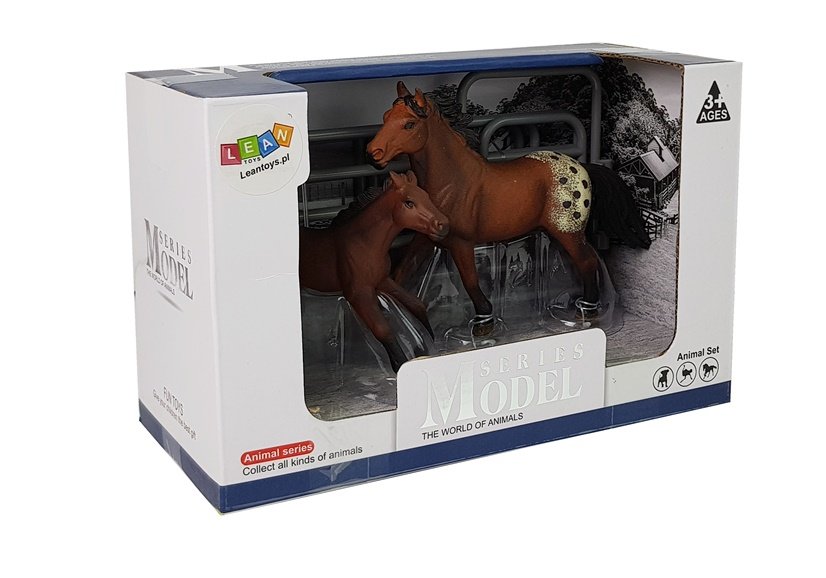 Set of Figurines Animals Horses Farm Foal Pony Farm