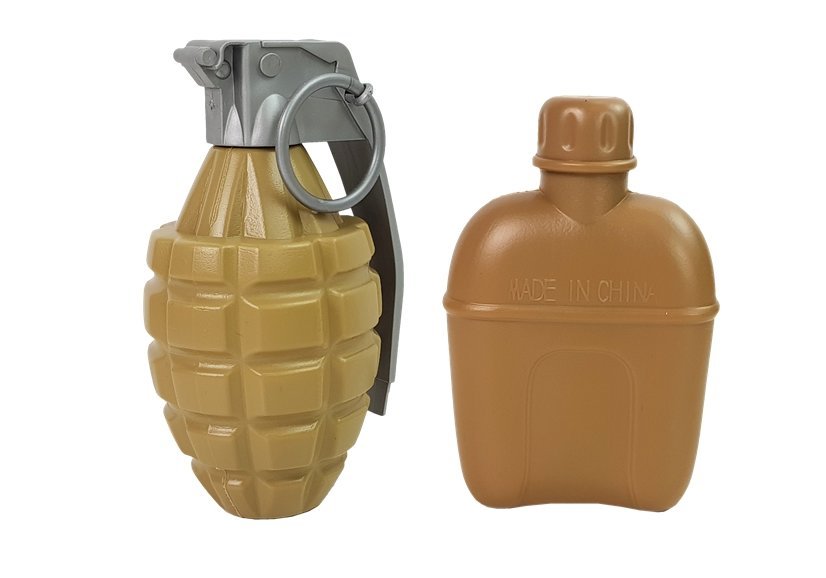 Military Set Guns with Mask Helmet Grenade Sound