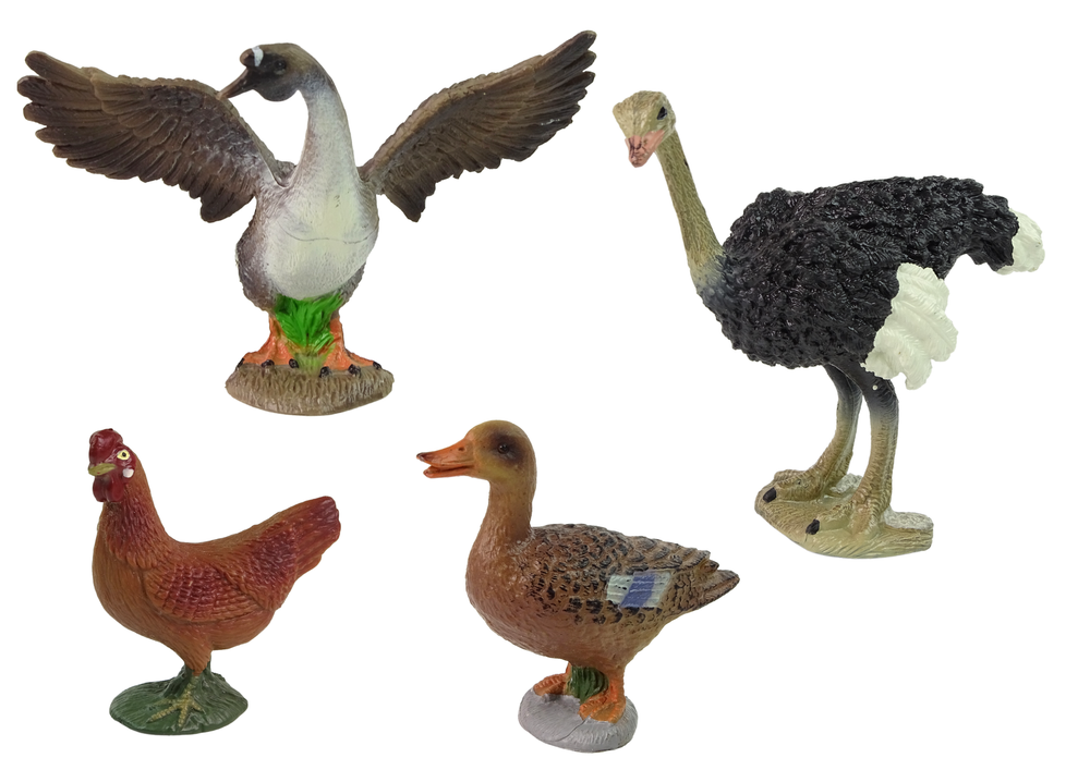 Farm Animal Figurine Set Farmer Birds