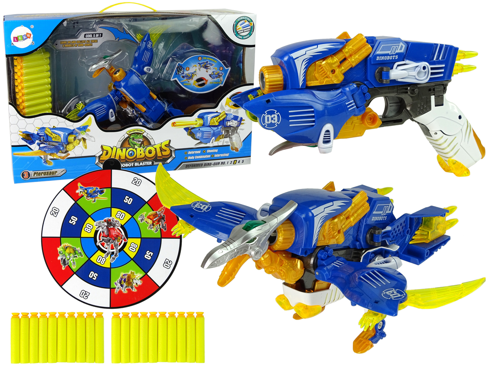 Dinobots 2 in 1 Dinosaur Shotgun Blue Pterosaur Shield