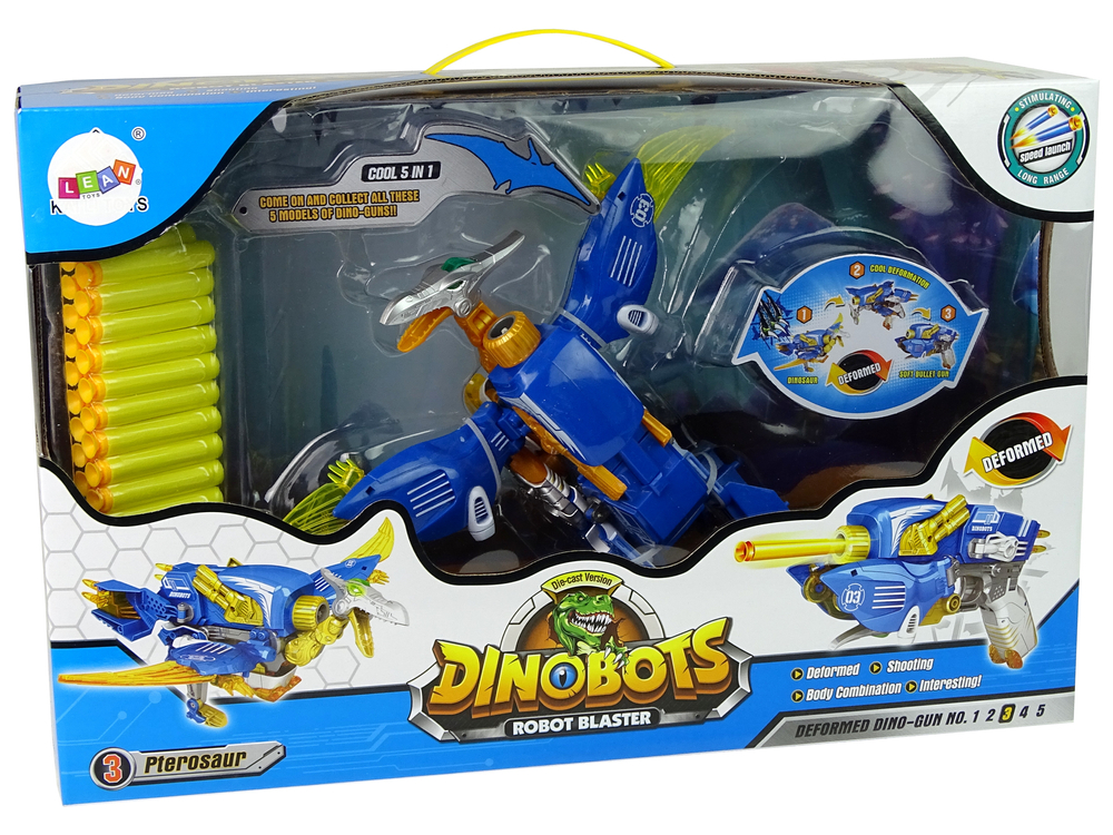 Dinobots 2 in 1 Dinosaur Shotgun Blue Pterosaur Shield