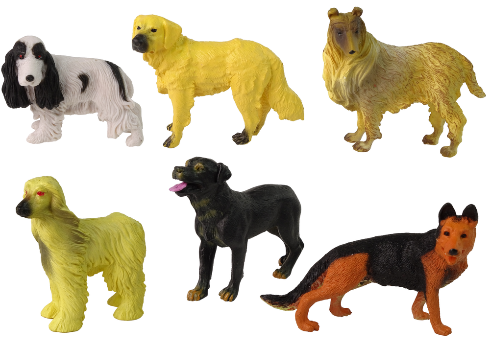 Set of 6 Figures  Purebred Dogs Famous Dog of the World