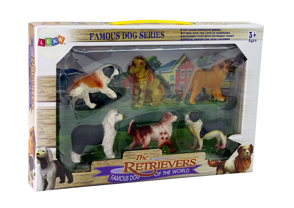 Set of Dog Figurines Dogs of Breeds 6 elements