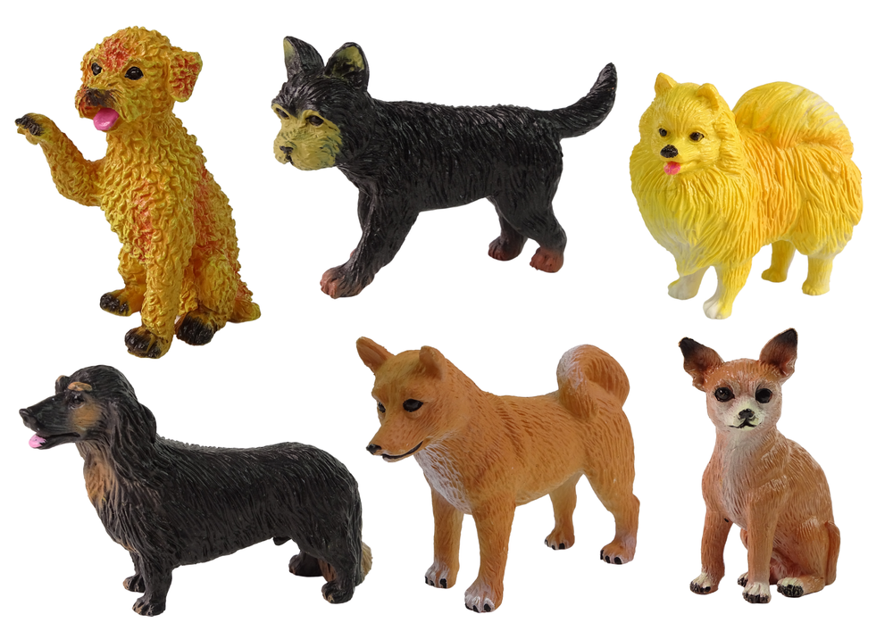 Set of 6 Figures  Purebred Dogs  Famous Dog of the World