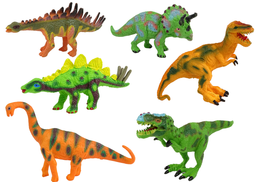 Set of Dinosaur Figures Models 6 Pieces Accessories