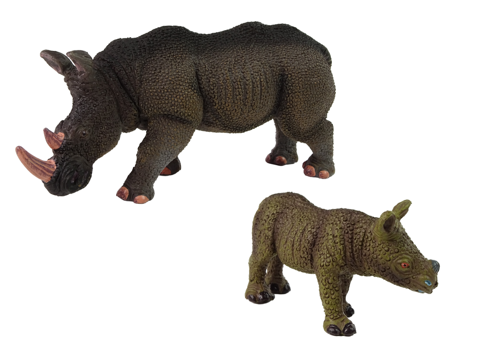 Set of 2 Figures Rhinoceros with cub