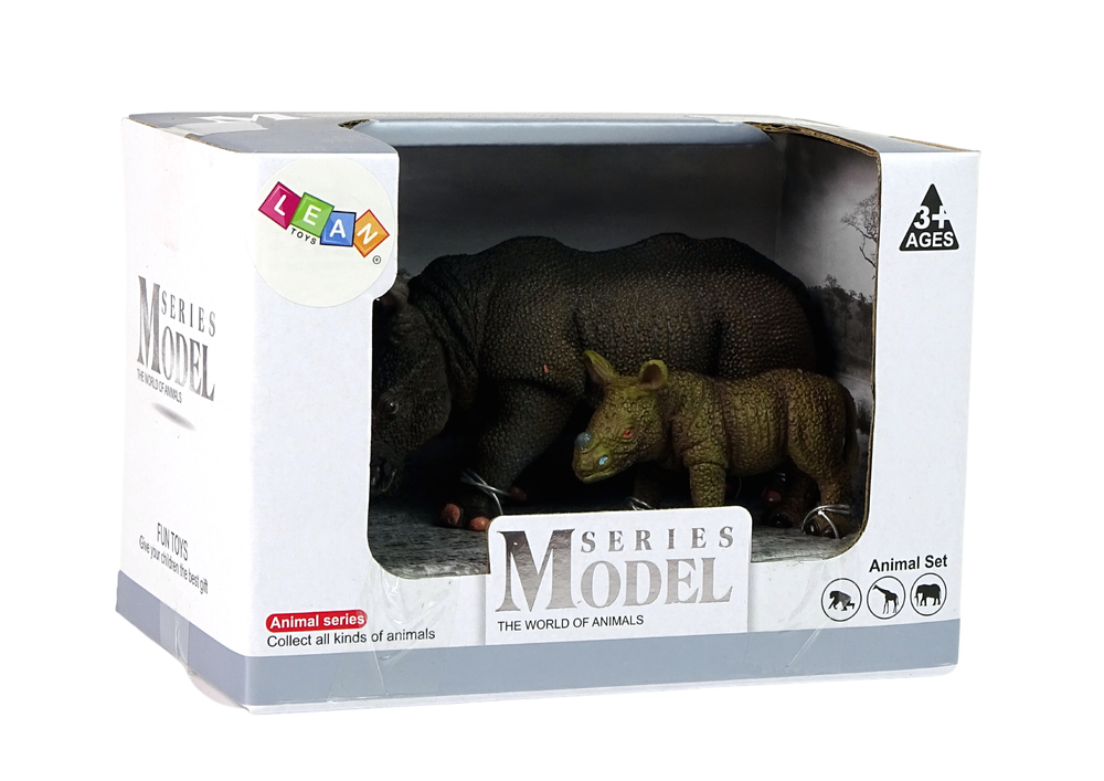 Set of 2 Figures Rhinoceros with cub